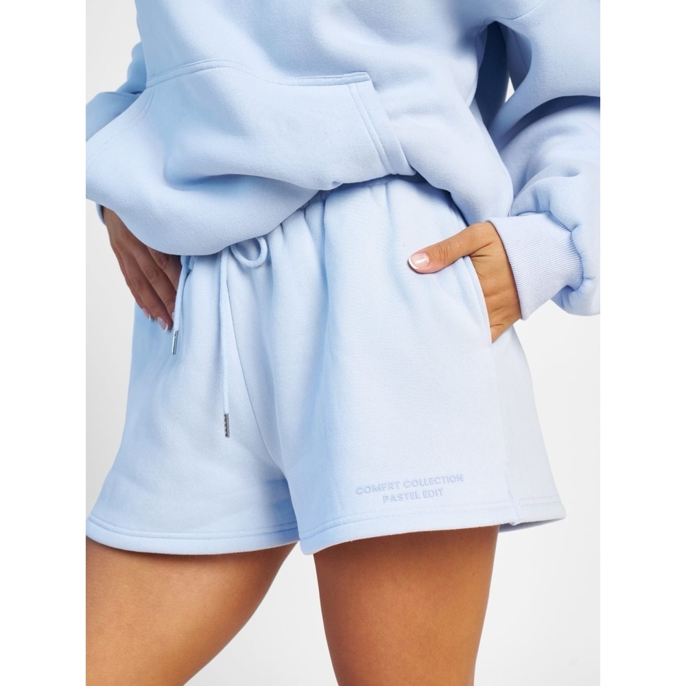 Comfrt Women's Lounge Shorts Size XS Baby Blue Soft Drawstring Casual